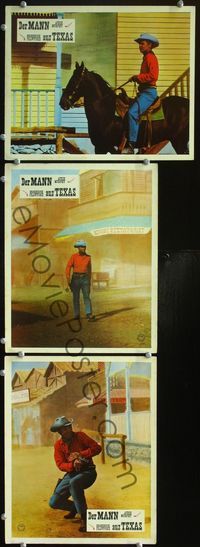4e581 TEXICAN 3 German lobby cards '66 cool images of cowboy Audie Murphy, Lesley Selander western!