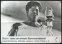 4d301 JAZZ ON A SUMMER'S DAY German 17x23 R70s great close-up image of Mahalia Jackson singing!