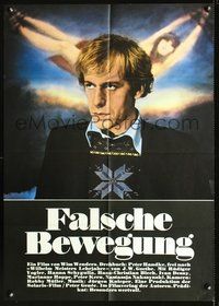 4d292 WRONG MOVE German movie poster '74 Wim Wenders, wild image of Rudiger Vogler!