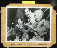 4e204 NIGHT IN CASABLANCA Israeli 8x10 still '46 cool wacky image of Groucho, Harpo, & Chico Marx!