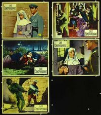 4e209 LAS CONSPIRADORAS 5 Italian movie lobby cards '50s images of nuns & soldiers!