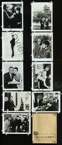 4e259 CHARADE 9 Japanese 4.75x6.5 movie stills '63 close-ups of Cary Grant, Audrey Hepburn!