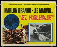 4e990 WILD ONE Mexican movie lobby card R70s classic images of rebel biker Marlon Brando!