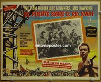 4e941 BRIDGE ON THE RIVER KWAI Mexican LC '58 cool different image & border art of William Holden!