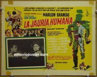 4e942 CHASE Mexican movie lobby card '66 image of Marlon Brando driving a truck!