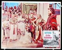 4e982 TEN COMMANDMENTS Mexican lobby card R60s Cecil B. DeMille directed, Charlton Heston as Moses!