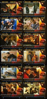 4e293 CASINO 12 Spanish movie lobby cards '95 images of Robert De Niro, Joe Pesci & Sharon Stone!