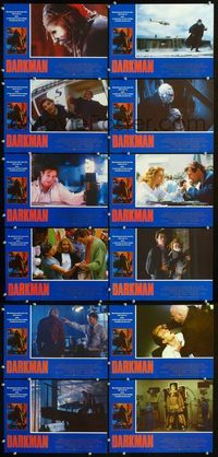 4e295 DARKMAN 12 Spanish movie lobby cards '90 Sam Raimi, images of masked hero Liam Neeson!