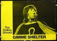 4e378 GIMME SHELTER English LC '71 cool image of Mick Jagger from out of control Stones concert!