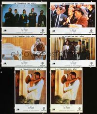 4e364 PLAYER 6 Spanish lobby cards '92 Robert Altman, wacky image of Tim Robbins, Whoopi Goldberg!