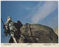 4f905 STAR WARS color 11x14 still '77 George Lucas, close up of Storm Trooper riding on creature!