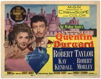4f010 ADVENTURES OF QUENTIN DURWARD TC '55 English hero Robert Taylor romances pretty Kay Kendall!