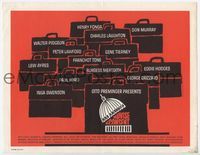 4f011 ADVISE & CONSENT title card '62 Otto Preminger, classic Saul Bass Washington Capitol artwork!