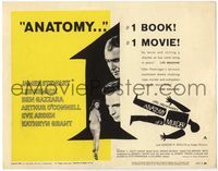 4f017 ANATOMY OF A MURDER style A TC '59 Otto Preminger, classic Saul Bass dead body silhouette!