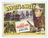 4f024 BANDITS OF THE WEST title movie lobby card '53 Allan Rocky Lane & his stallion Black Jack