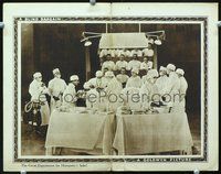 4f463 BLIND BARGAIN lobby card '22 scene of surgeon operating with many doctors, nurses & interns!