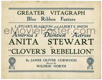 4f056 CLOVER'S REBELLION TC '17 America's Daintiest Actress Anita Stewart in James Curwood story!