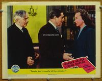 4f527 CRIME DOCTOR LC '43 Warner Baxter tells Margaret Lindsay that people don't kill by mistake!