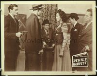 4f545 DEVIL'S HARVEST lobby card R40s the truth about marijuana... The smoke of Hell, drug classic!