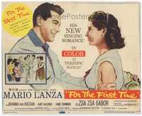 4f105 FOR THE FIRST TIME TC '59 close up art of Mario Lanza with a gorgeous new screen beauty!