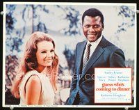 4f628 GUESS WHO'S COMING TO DINNER LC #8 '67 c/u of Sidney Poitier & pretty Katharine Houghton!