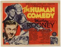 4f133 HUMAN COMEDY TC '43 artwork of Mickey Rooney & Butch Jenkins, from William Saroyan story!