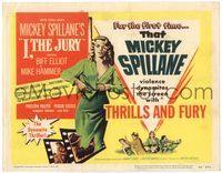 4f134 I THE JURY TC '53 Mickey Spillane, Mike Hammer, great 3-D image of sexy girl stripping!