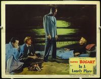 4f686 IN A LONELY PLACE LC #4 '50 Humphrey Bogart stands over Gloria Grahame, Lovejoy & Stewart!