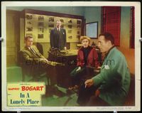 4f688 IN A LONELY PLACE LC #6 '50 Humphrey Bogart at police station with Gloria Grahame & Lovejoy!