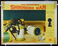 4f693 INCREDIBLE SHRINKING MAN LC #6 '57 best fx image of tiny man w/needle fighting giant spider!