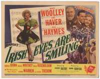 4f143 IRISH EYES ARE SMILING title lobby card '44 Monty Woolley, pretty June Haver, Dick Haymes