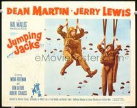 4f714 JUMPING JACKS LC #7 '52 paratroopers Dean Martin & Jerry Lewis with whole batallion falling!