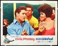 4f717 KID GALAHAD LC #1 '62 great close image of Elvis Presley singing & snapping his fingers!