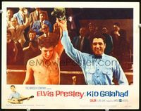 4f718 KID GALAHAD lobby card #8 '62 boxing Elvis Presley declared champion in ring by referee!