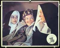 4f719 KILLING OF SISTER GEORGE LC #5 '69 smiling lesbian Beryl Reid between 2 shocked nuns in car!