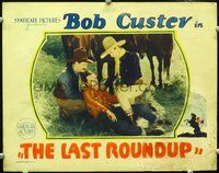 4f734 LAST ROUND-UP LC '29 great close image of Bob Custer kneeling over punched Cliff Lyons!
