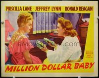 4f779 MILLION DOLLAR BABY LC '41 great image of smiling Priscilla Lane with two bundles of money!