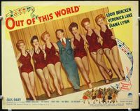 4f811 OUT OF THIS WORLD LC #5 '45 Eddie Bracken with Veronica Lake & 5 sexy chorus line girls!