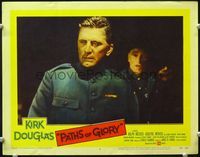 4f816 PATHS OF GLORY LC #8 '58 Stanley Kubrick, best close up of concerned soldier Kirk Douglas!
