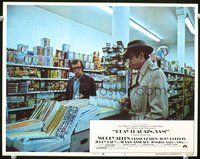 4f824 PLAY IT AGAIN SAM LC #2 '72 Woody Allen seeks advice in grocery store from Humphrey Bogart!
