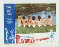 4f825 PLAYGIRLS INTERNATIONAL LC '63 seven sexy naked Florida nudists w/their backs to the camera!