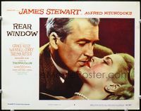 4f840 REAR WINDOW LC #4 R60 Alfred Hitchcock, best c/u of Jimmy Stewart about to kiss Grace Kelly!