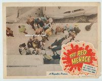 4f847 RED MENACE LC #7 '49 Red Scare, bad Commies, bizarre overhead shot of dead body on street!