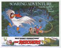4f231 RESCUERS title movie lobby card '77 Walt Disney mouse mystery adventure cartoon!