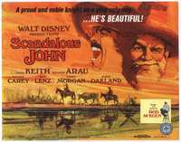 4f248 SCANDALOUS JOHN TC '71 Walt Disney, artwork of Brian Keith & composer Rod McKuen pictured!