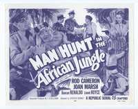 4f253 SECRET SERVICE IN DARKEST AFRICA title card R54 Rod Cameron, Man Hunt in the African Jungle!