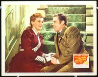 4f882 SHOCKING MISS PILGRIM LC #5 '46 Dick Haymes smiles at pretty Betty Grable & holds her hands!