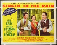 4f884 SINGIN' IN THE RAIN LC #2 '52 c/u Gene Kelly, Donald O'Connor & Debbie Reynolds arm-in-arm!