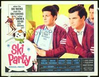 4f887 SKI PARTY LC #2 '65 close up of Frankie Avalon & Dwayne Hickman having fun without sex!