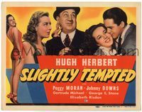 4f266 SLIGHTLY TEMPTED TC '40 kleptomaniac Hugh Herbert tries to go straight, pretty Peggy Moran!